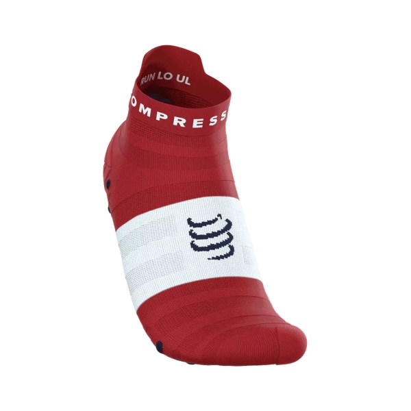 Socks Compressport Pro Racing V4.0 Ultralight Logo Socks  Pompeian Red/White XU00051B3159