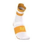 Compressport Pro Racing V4.0 Run High Socks - White/Sunflower