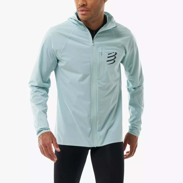 Men's Trail Running Jackets Compressport Tempest 20k/20k Jacket  Ether AJVM8725239