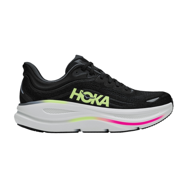 Men's Neutral Running Shoes Hoka Bondi 9  Black/Neon Yuzu 1162011BNNY