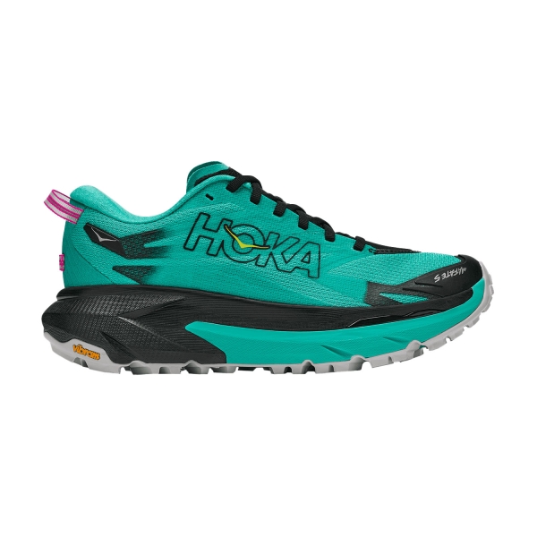 Women's Trail Running Shoes Hoka Mafate 5  Black/Electric Aqua 1168723BCQ