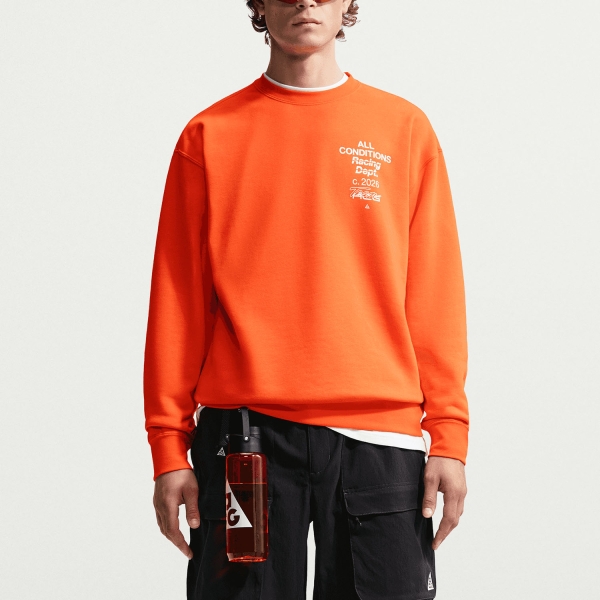 Men's Sweatshirt and Shirts Nike ACG Sweatshirt  Safety Orange/White IU8162819