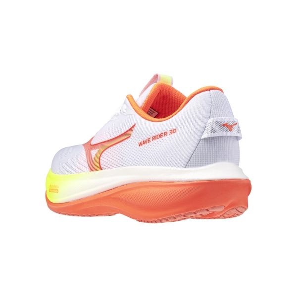 Mizuno Wave Rider 30 - White/Lava Orange/Lime Pulp