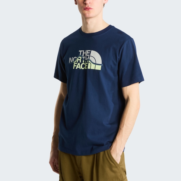 Men's Sportswear T-Shirt and Polo The North Face Mountain Line TShirt  Summit Navy NF0A8GUX8K2