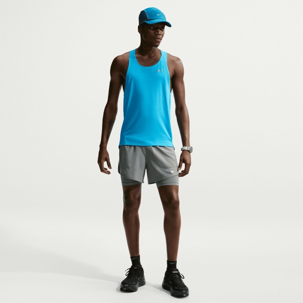 Nike Dri-FIT Fast Canotta - Light Current Blue/Reflective Silver