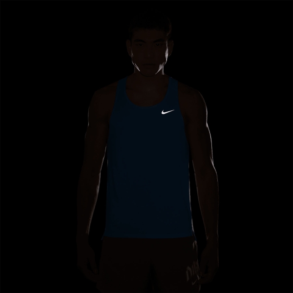 Nike Dri-FIT Fast Canotta - Light Current Blue/Reflective Silver