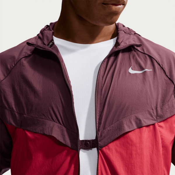 Nike Dri-FIT UV Stride Jacket - Mystic Dates/Tough Red/Reflective Silver