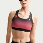 Nike Swift Sports Bra - Black/Bright Crimson/Metallic Silver