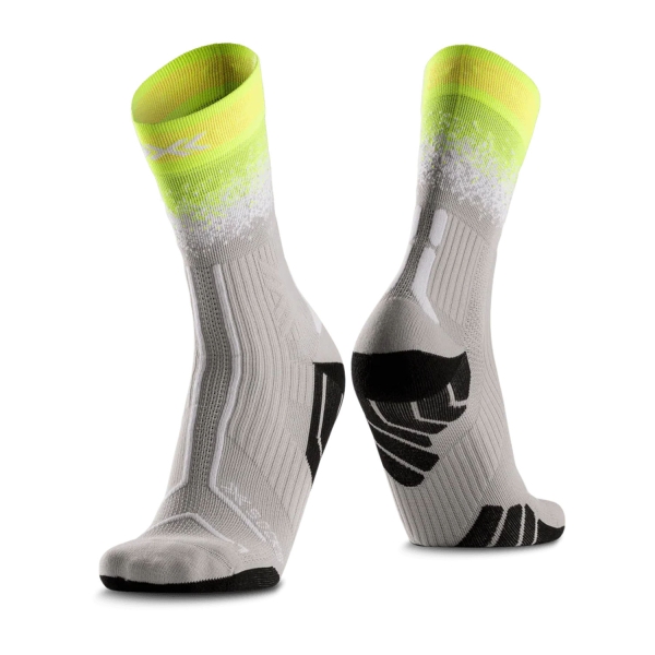 Socks XBionic TerraSkin Perform Crew Socks  Fluo Yellow/X White/Silver Grey RQXTS26UY013