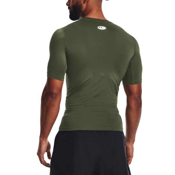 Under Armour HeatGear Compression Logo T-Shirt - Marine Od Green/Black