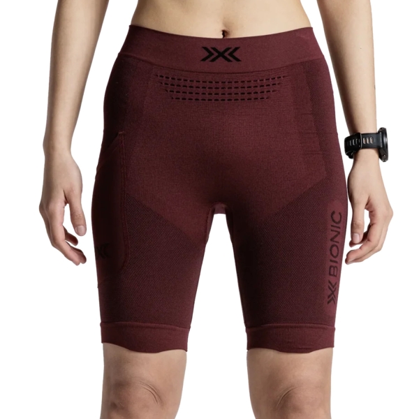 Women's Running Shorts XBionic Xceed Run 8in Shorts  Oxide Red/X Black R5STS25WR021