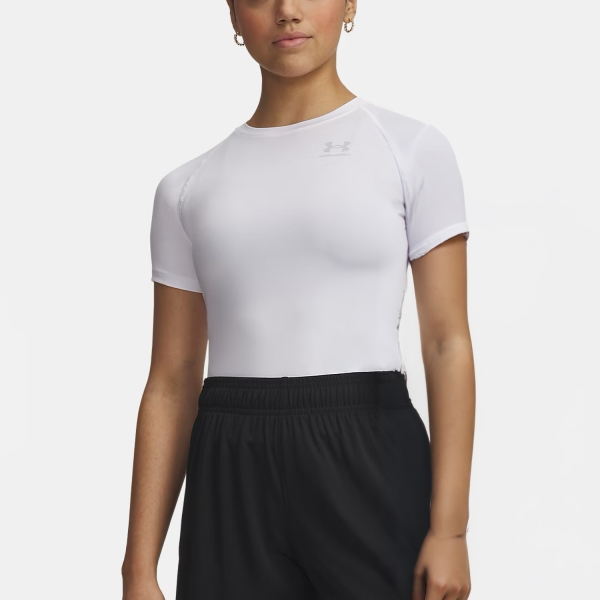 Women's T-Shirts Sport Underwear Under Armour Authentics Comp TShirt  White/Halo Gray 13654600101