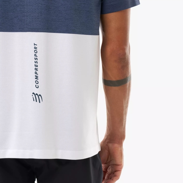 Compressport Performance Logo Maglietta - Peacoat/Gray