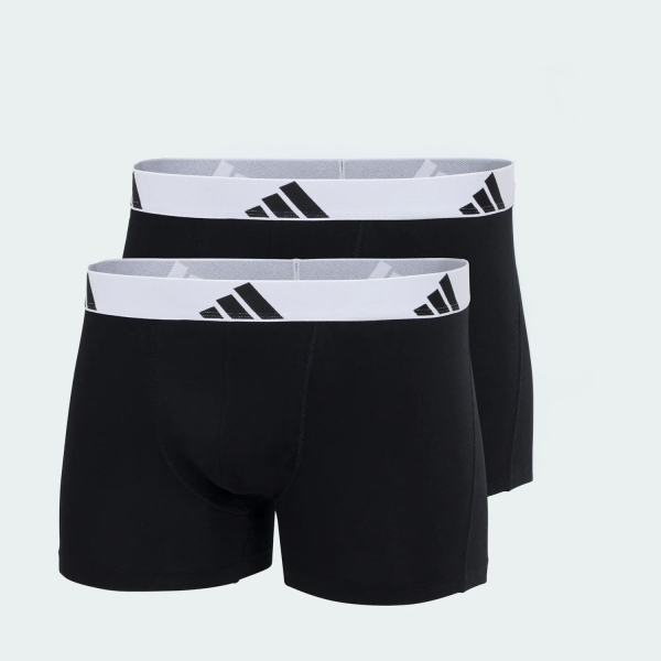 Men's Briefs and Boxers Underwear adidas Active Flex x 2 Boxer  Black/White 4AM003006