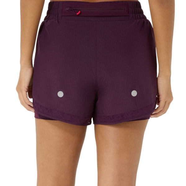 ASICS Nagino 2 in 1 4in Shorts - Dark Aubergine