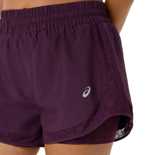 ASICS Nagino 2 in 1 4in Shorts - Dark Aubergine