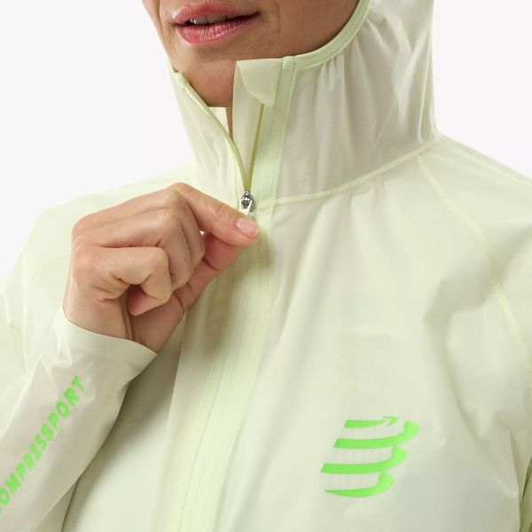 Compressport Hurricane Waterproof Jacket - Lime