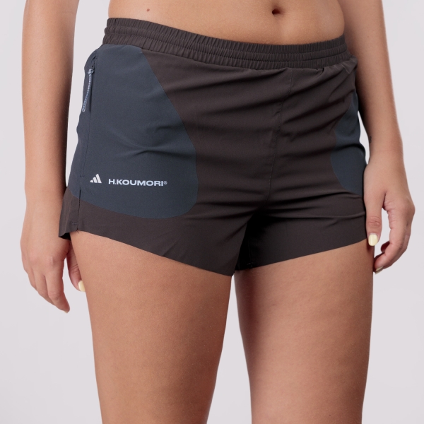 Women's Running Shorts adidas Run X Hermanos Koumori 3in Shorts  Night Brown/Night Grey KX97893in