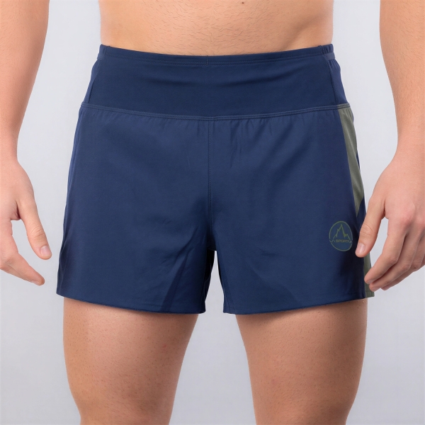 Men's Trail Running Shorts La Sportiva Flow 3in Shorts  Night Sky/Cypress ZARS036B46E47