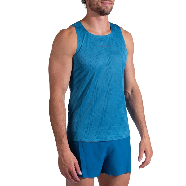Men's Trail Running Tank Tops & Vests La Sportiva Pure Tank  Lake/Night Sky ZARE025B07B46