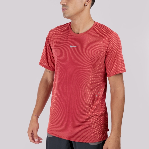 Men's Running T-Shirt Nike AeroFIT Stride TShirt  Tough Red/Bright Crimson/Reflective Silver IH0745609