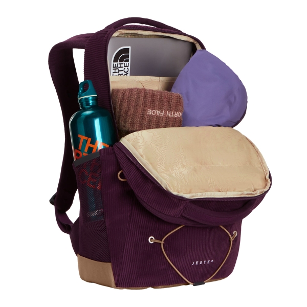 The North Face Jester Pro Backpack - Deep Burgundy/Leather Brown