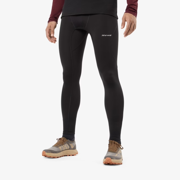 Men's Trail Running Pants & Tights NNormal Active Tights  Black NC5AT2M001